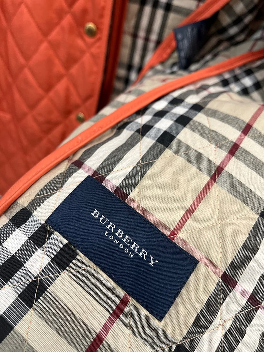여) 버버리 오렌지 퀼팅자켓  상품이미지7