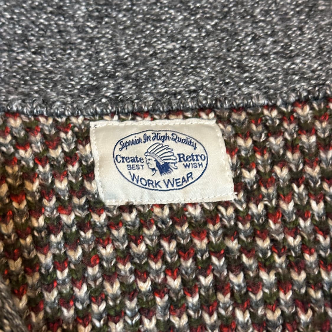 모던 워크웨어 나바호 숄카라 니트 가디건 상품이미지2