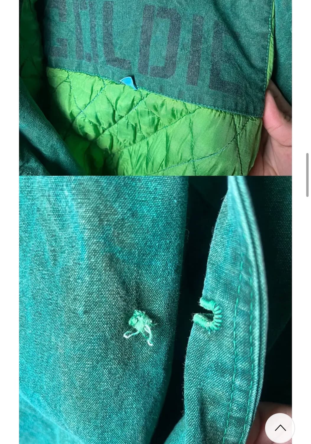 90s 재팬빈티지 덕캔버스 퍼프 자켓 상품이미지4