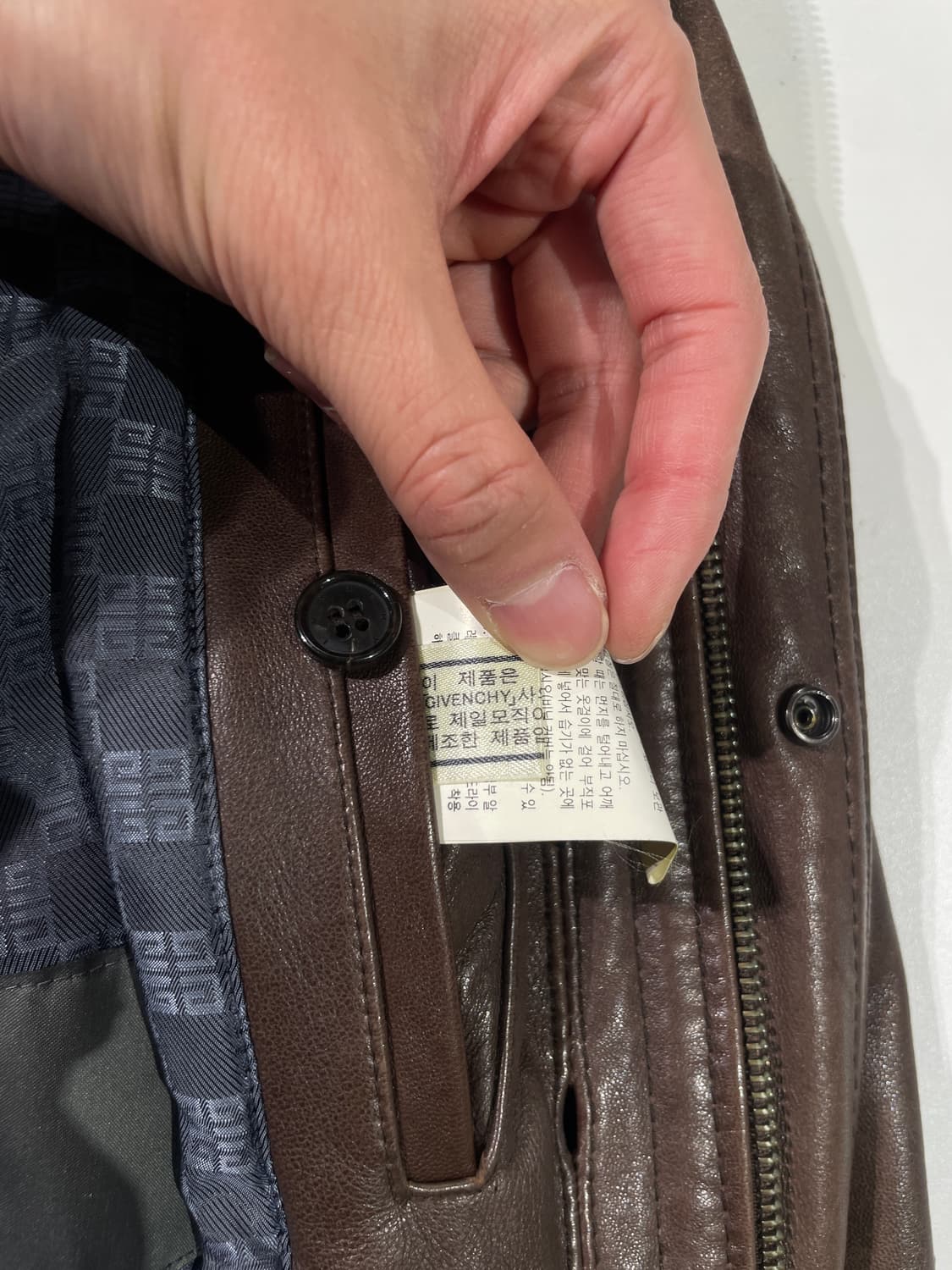 지방시 맨 브라운 쉽 레더 롱 자켓 상품이미지10