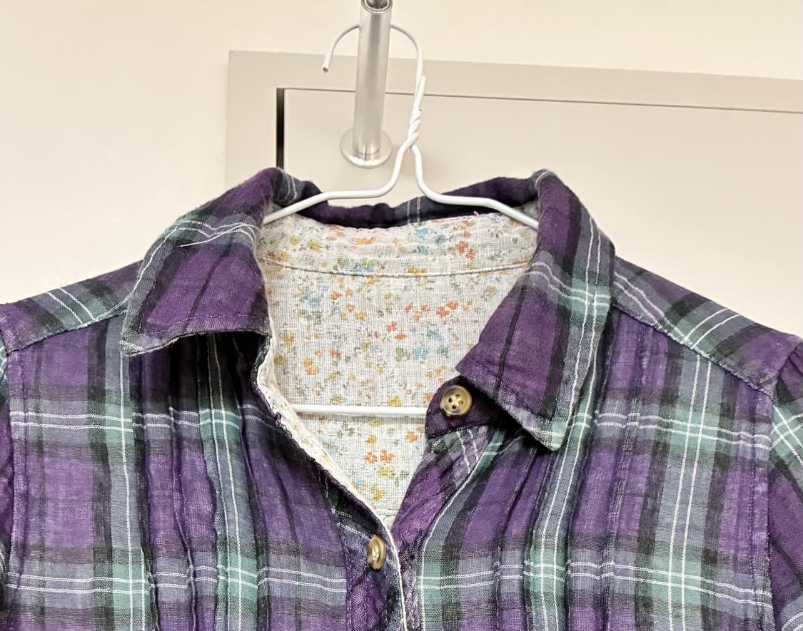 체크 잔꽃 리버시블 원피스  상품이미지2