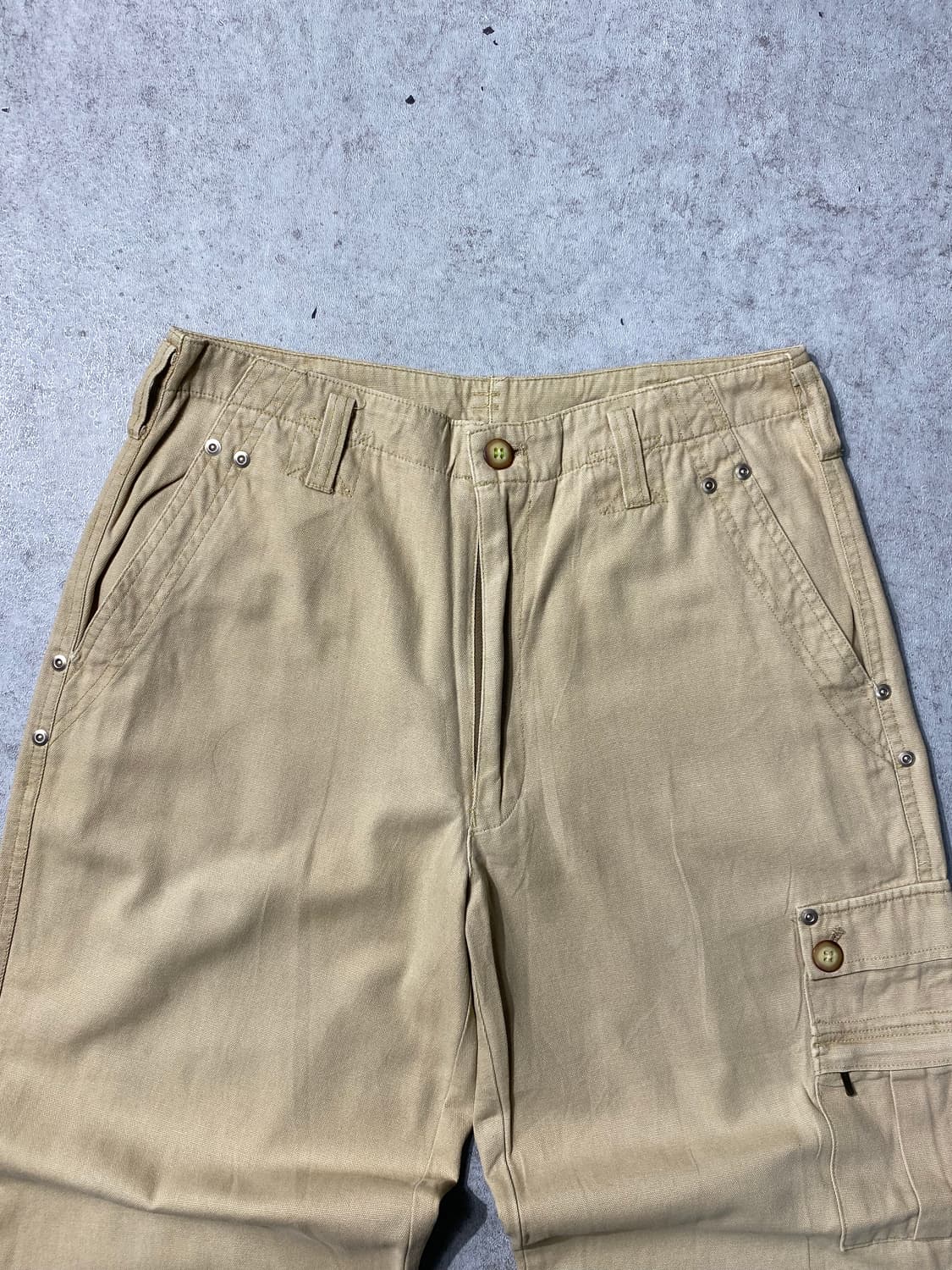 [29-30] Catch On 캐치온 재팬메이드 베이지 카고 와이드팬츠 상품이미지3