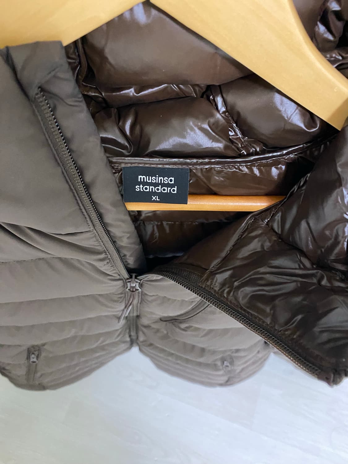 무탠다드 시티레저 후디드 경량패딩 브라운 XL 상품이미지2