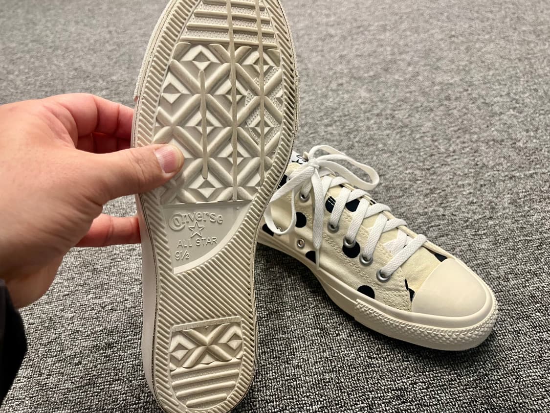 [280] 꼼데가르송 X 컨버스 척테일러 도트 아이보리 상품이미지5