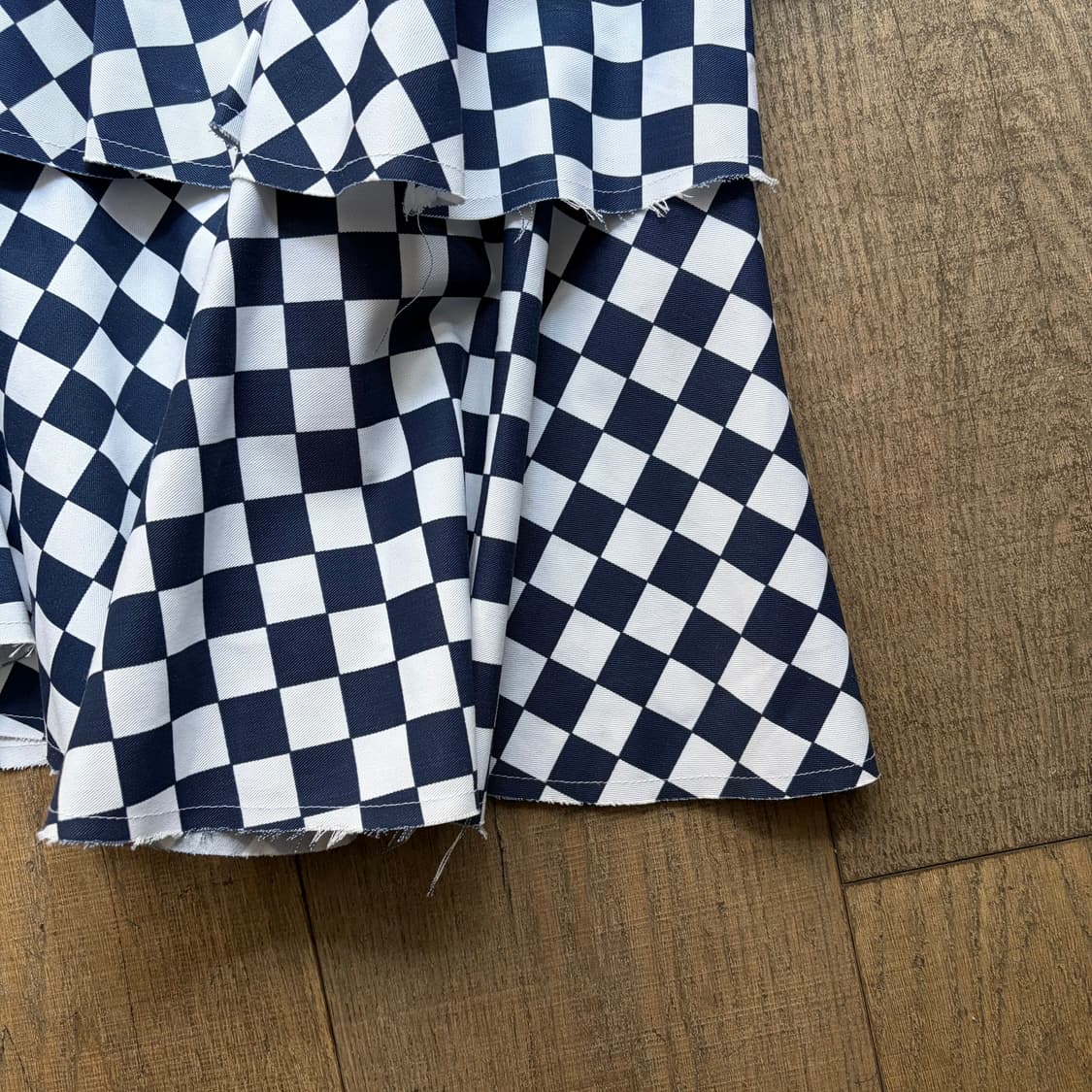 Checker Board Tiered Ruffle Skirt 상품이미지6