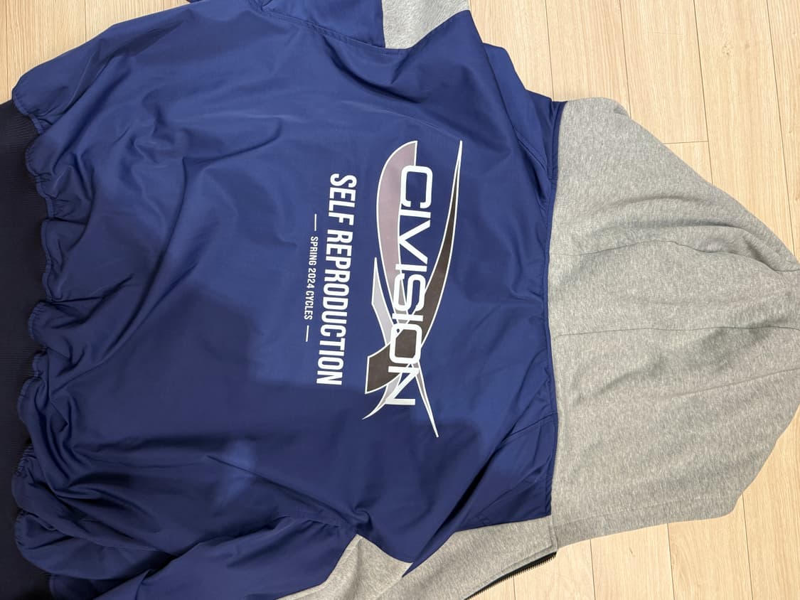 [2] Csc 씨비전 바이 씨에스씨 리메이크 후디드 블루종 블루 상품이미지3