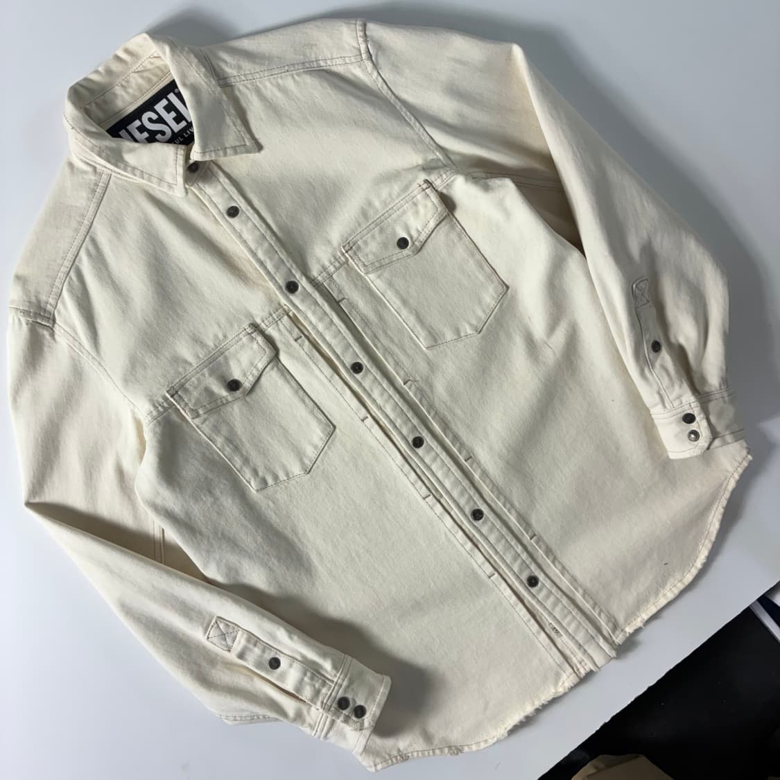Dissel 디젤 코튼 웨스턴 크림아이보리 셔츠 자켓 상품이미지2