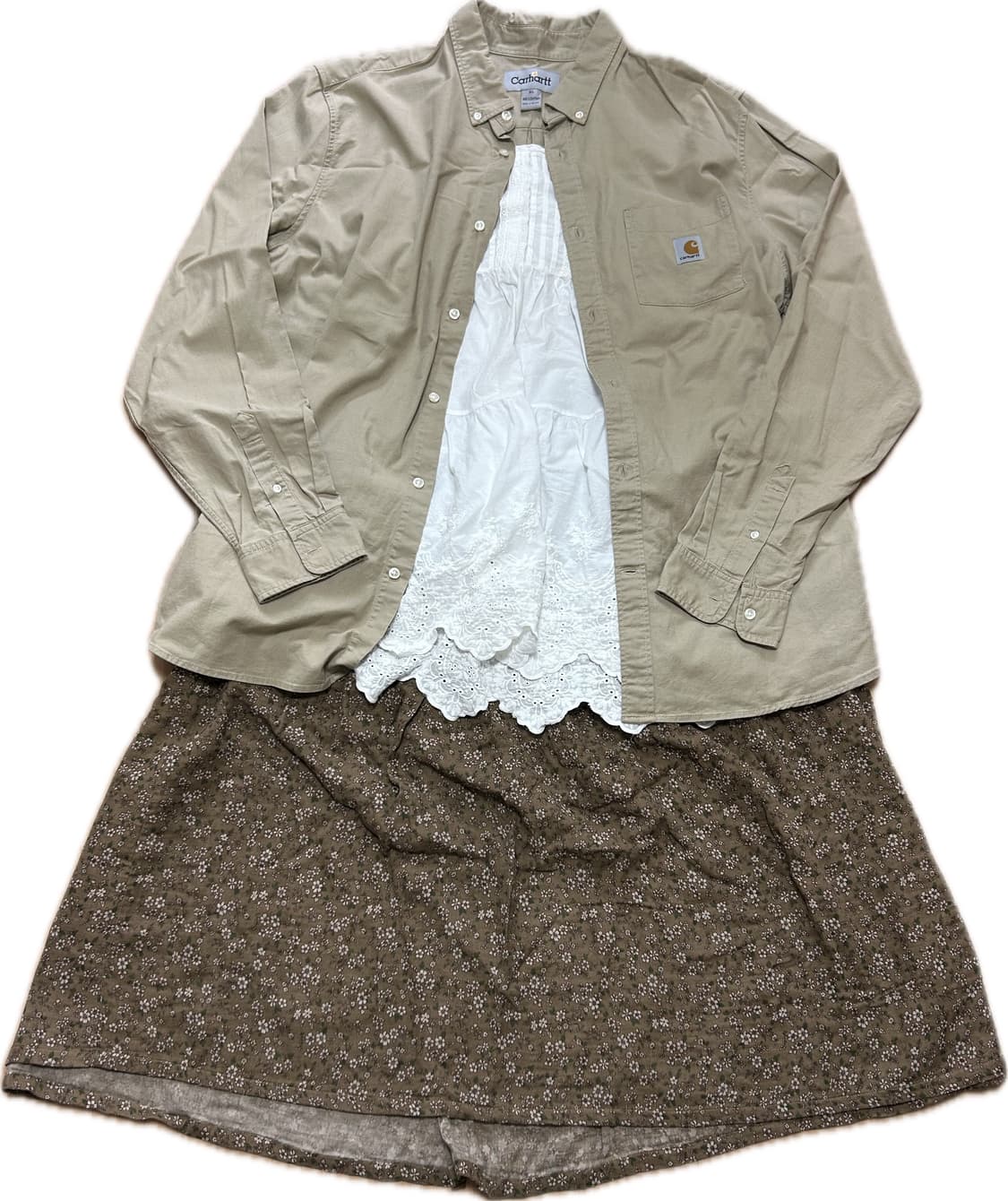 칼하트 빈티지 셔츠 베이지 XL 상품이미지2