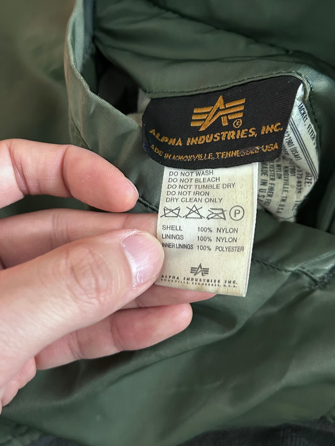 90s 알파인더스트리 ma-1 플라이트 자켓 Made in USA 상품이미지8