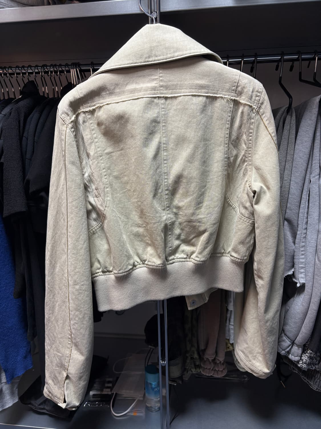 마뗑킴 컬러 믹스드 슬림 봄버 점퍼 S 상품이미지3