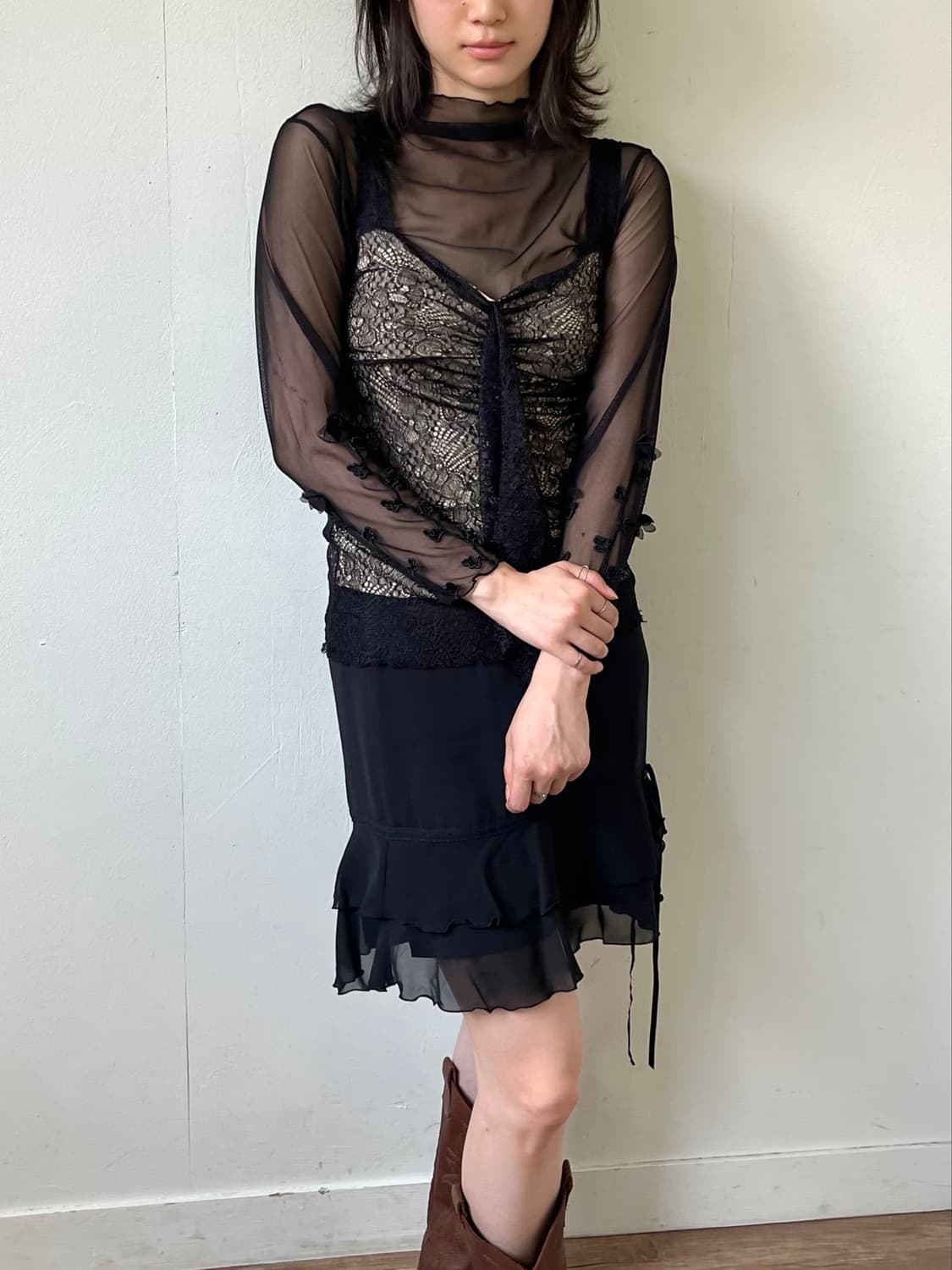 Japan vtg 시스루 탑 상품이미지6