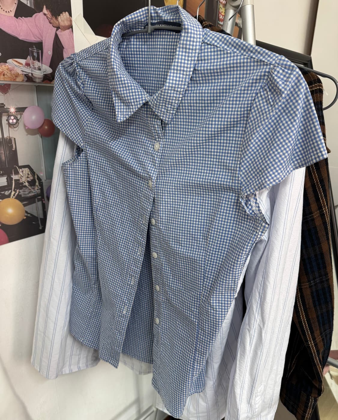 Brandy Melville 체크셔츠 체크 탑 상품이미지3