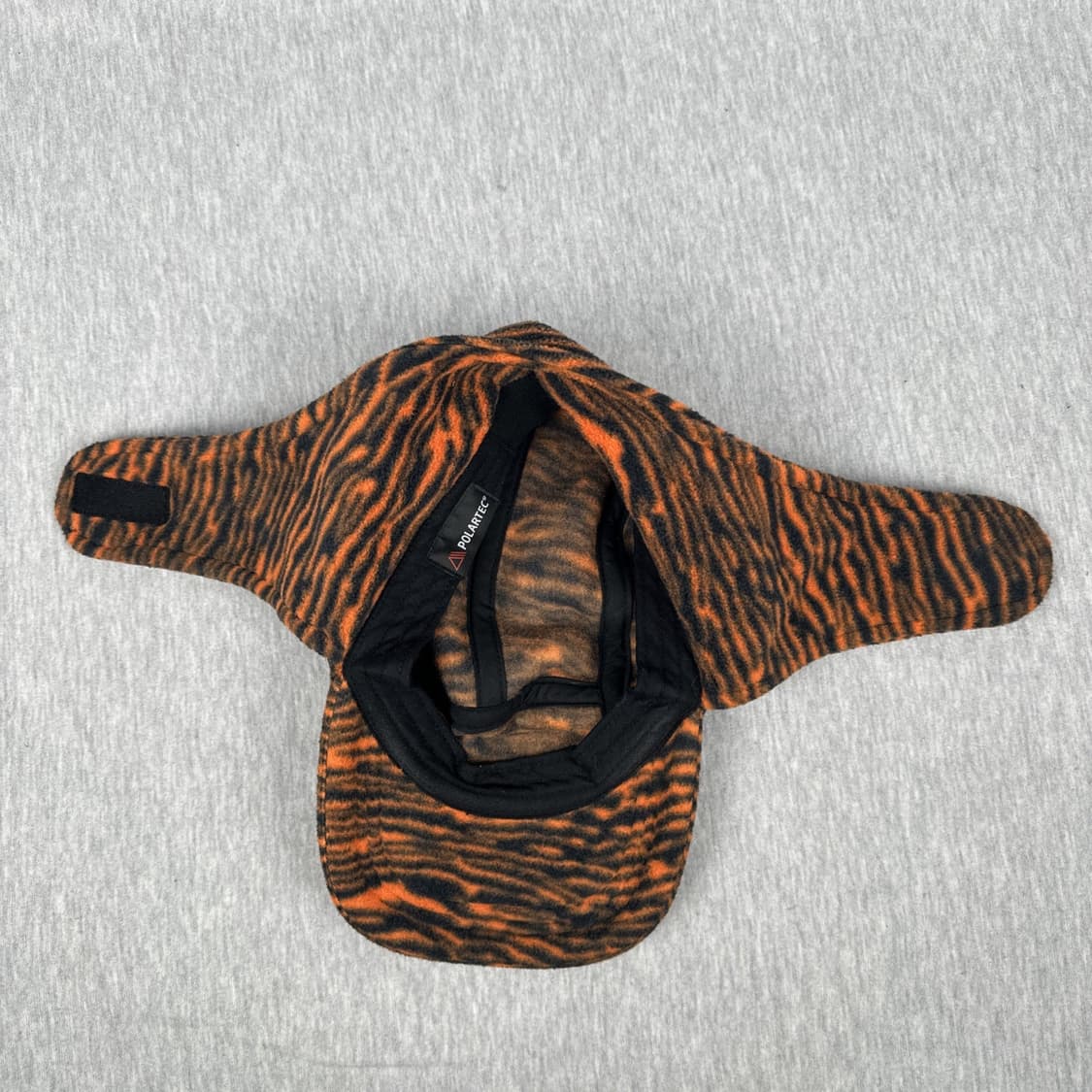 14FW 슈프림 타이거 패턴 이어플랩 캡 오렌지 상품이미지3