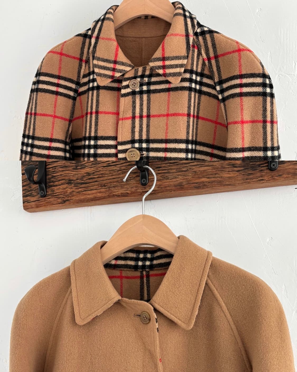 Burberry 버버리 리버시블 체크 울 코트 상품이미지7