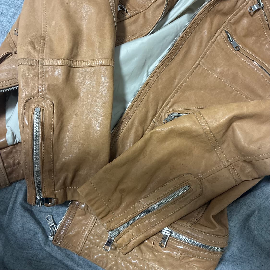 lamb skin leather jacket 상품이미지8