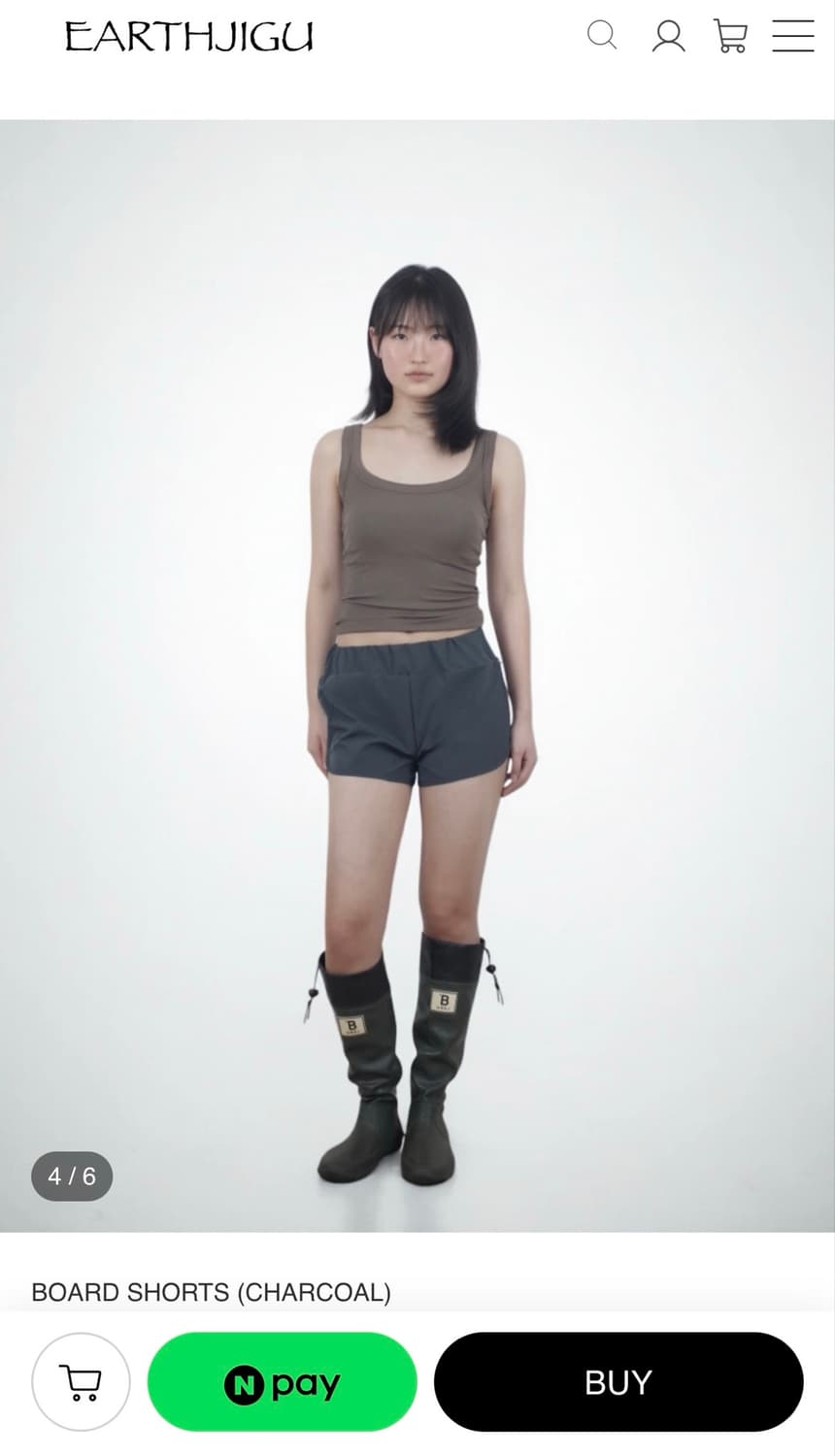earthjigu BOARD SHORTS (CHARCOAL)  상품이미지2