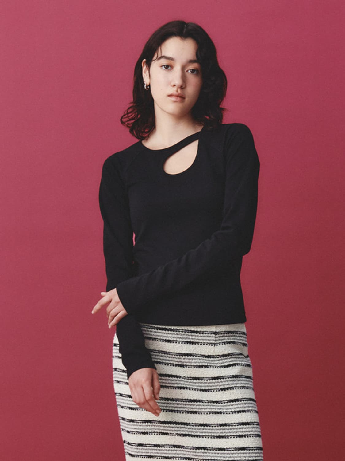 기준 kijun Bridge-Neck Top Black 상품이미지2
