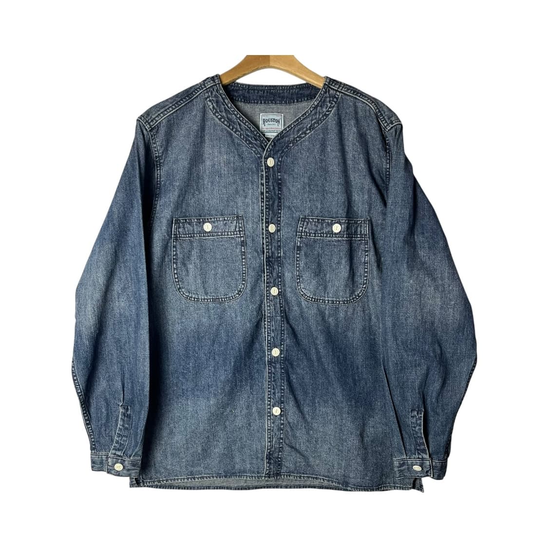 [Houston] 휴스턴 재팬 카라리스 워싱 데님셔츠 상품이미지1
