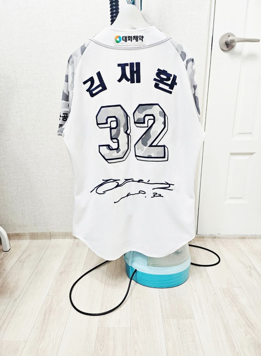 (100)L☆우주매물☆위팬두산베어스[김재환]밀리터리카모싸인자수풀마킹유니폼 상품이미지6