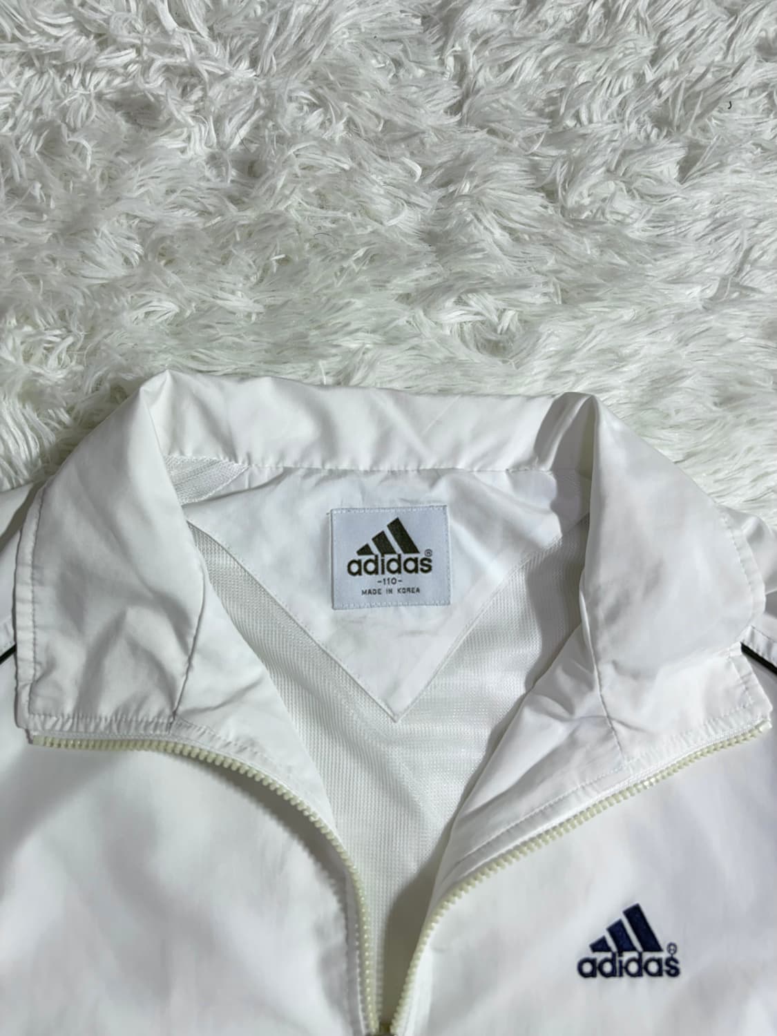 아디다스 90‘s 화이트 오버핏 바람막이  상품이미지5