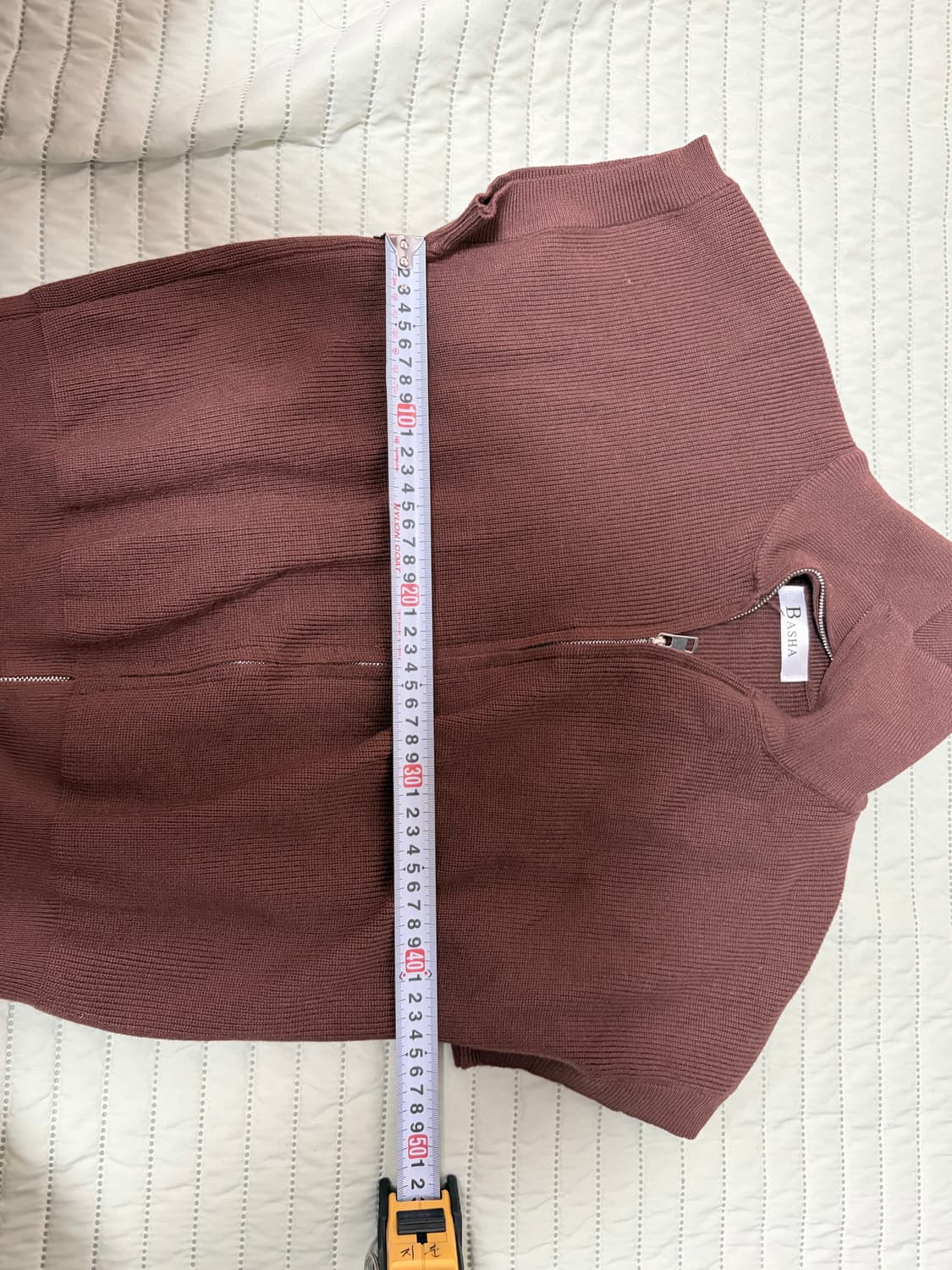 BASHA 니트 조끼 브라운 상품이미지4