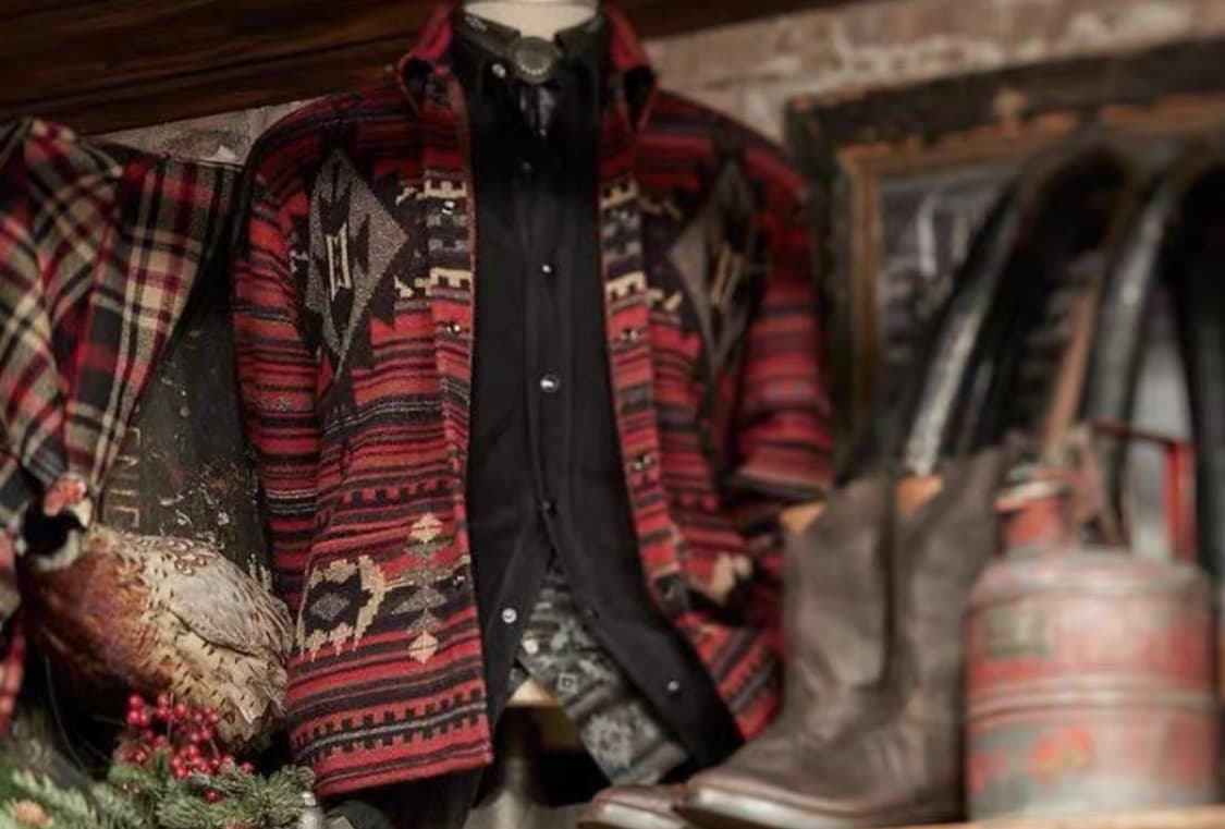 RRL 울블랜드 자카드 워크 셔츠 점퍼 XL 상품이미지1