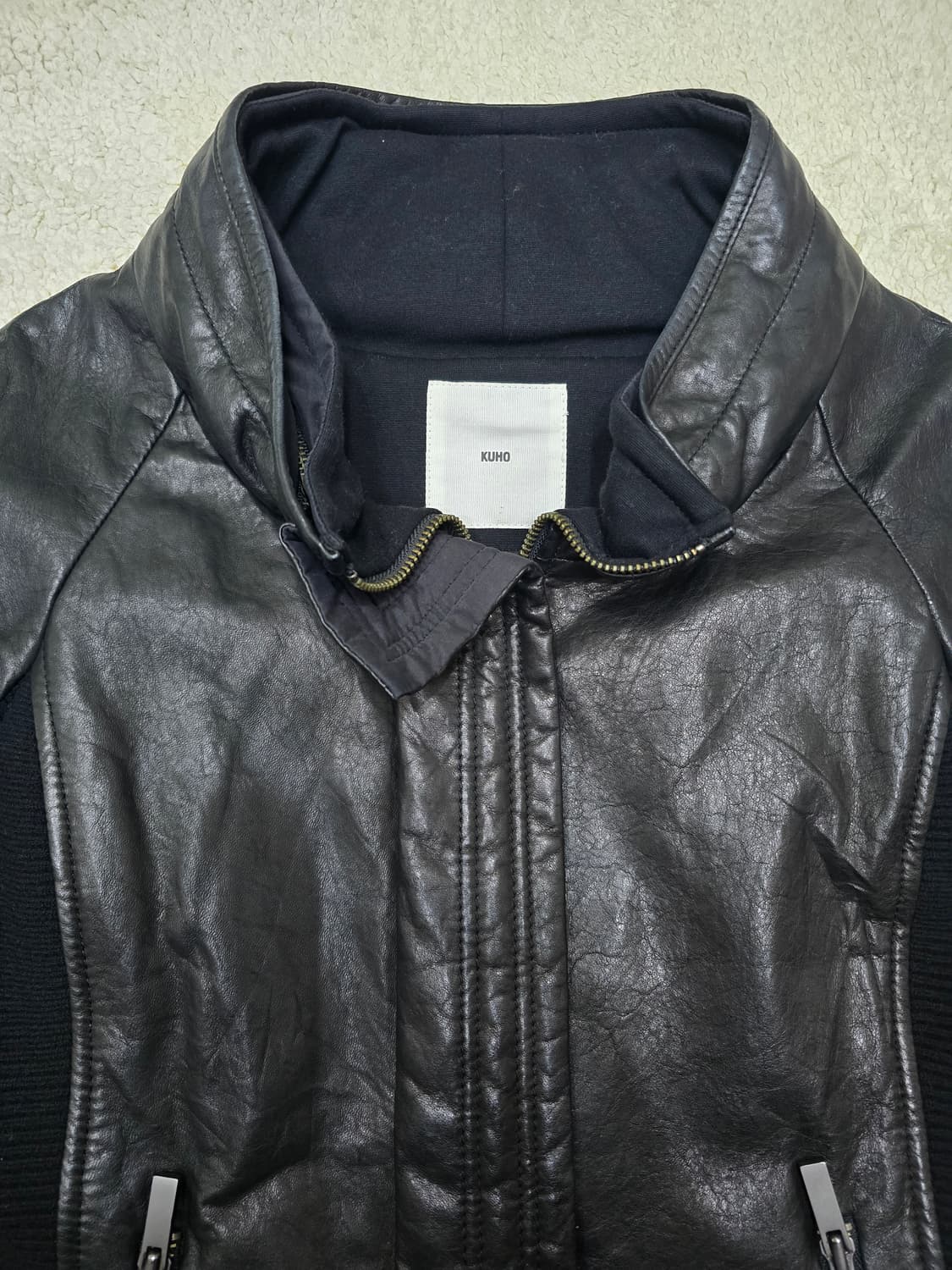KUHO 쿠호 블랙 가죽 자켓 85사이즈 상품이미지4