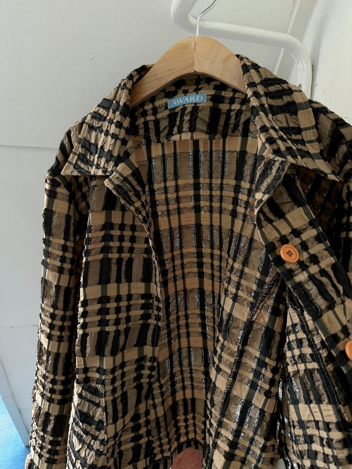 Washed poly volume fabric single jacket 상품이미지4