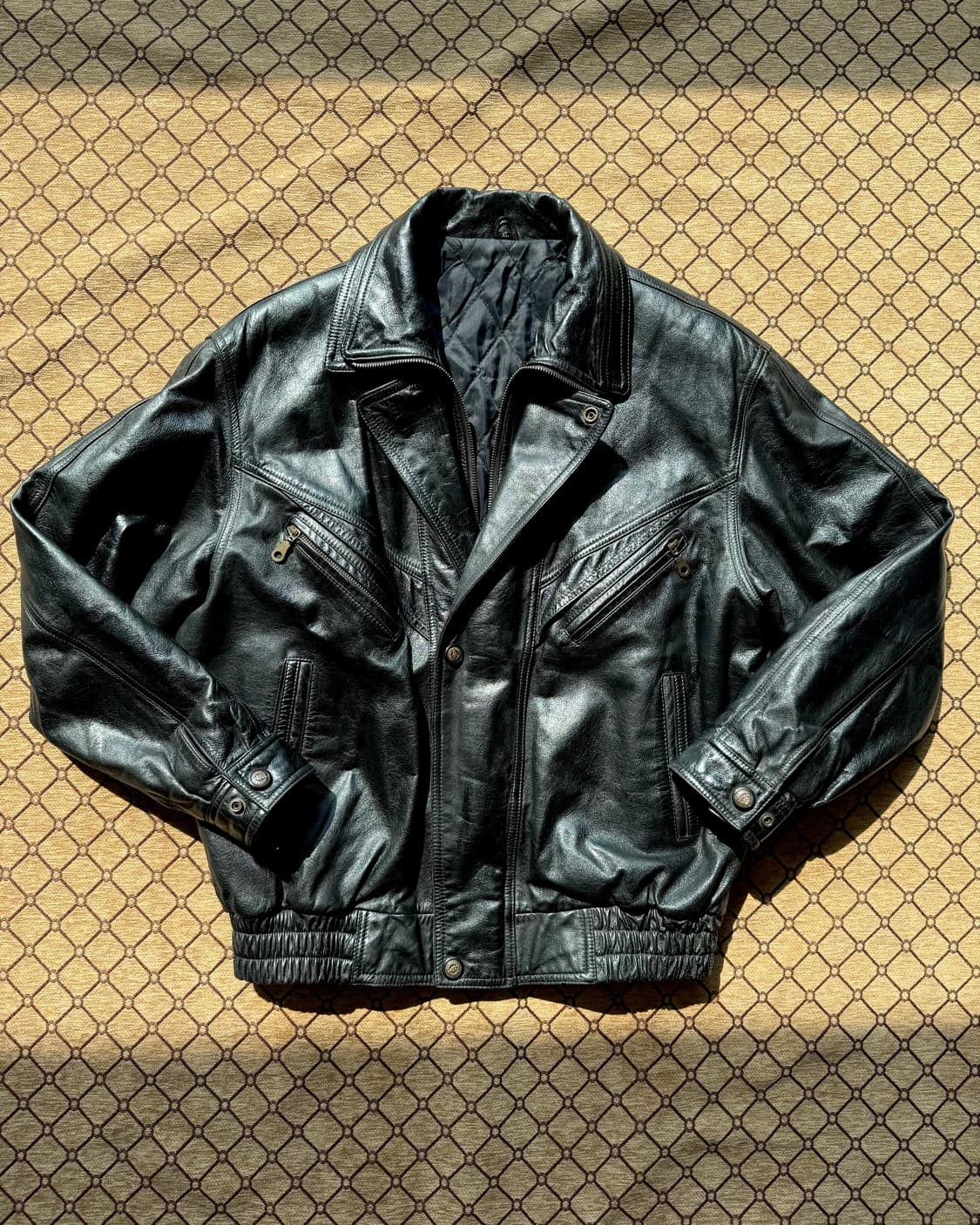 더블카라 숏 레더 자켓 상품이미지2