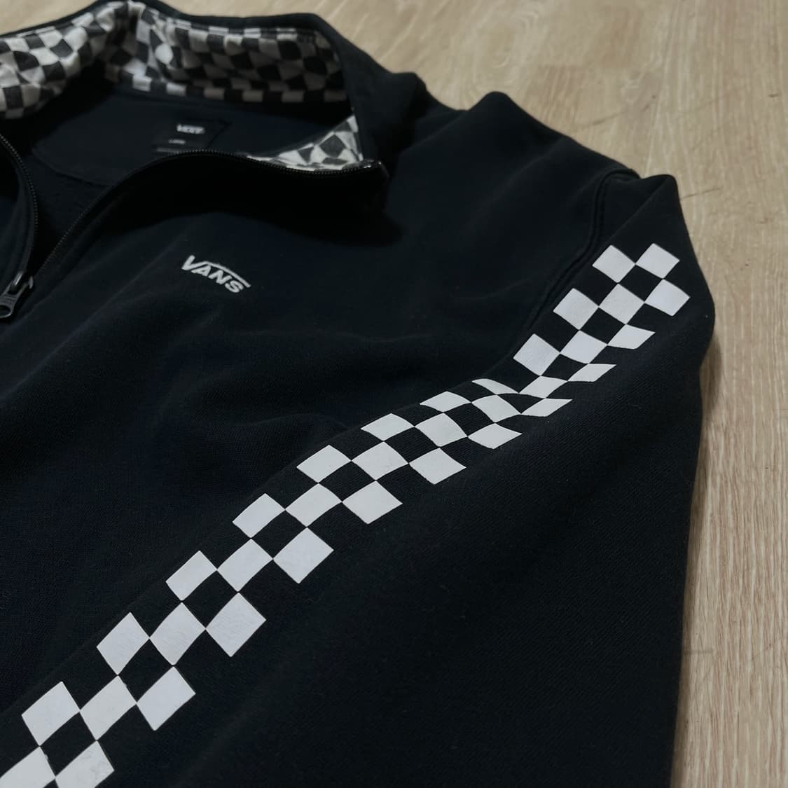 반스 체커보드 사이드라인 하프집업 맨투맨 [블랙] L/100 상품이미지6