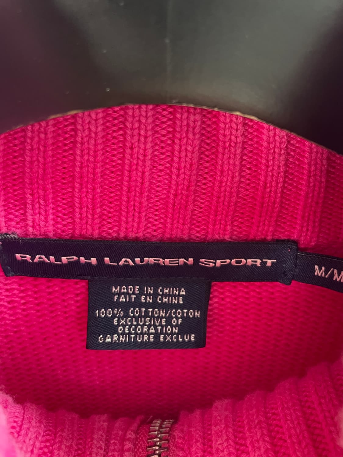 폴로 랄프로렌 우먼스 핑크 니트집업 (on.662) 상품이미지5