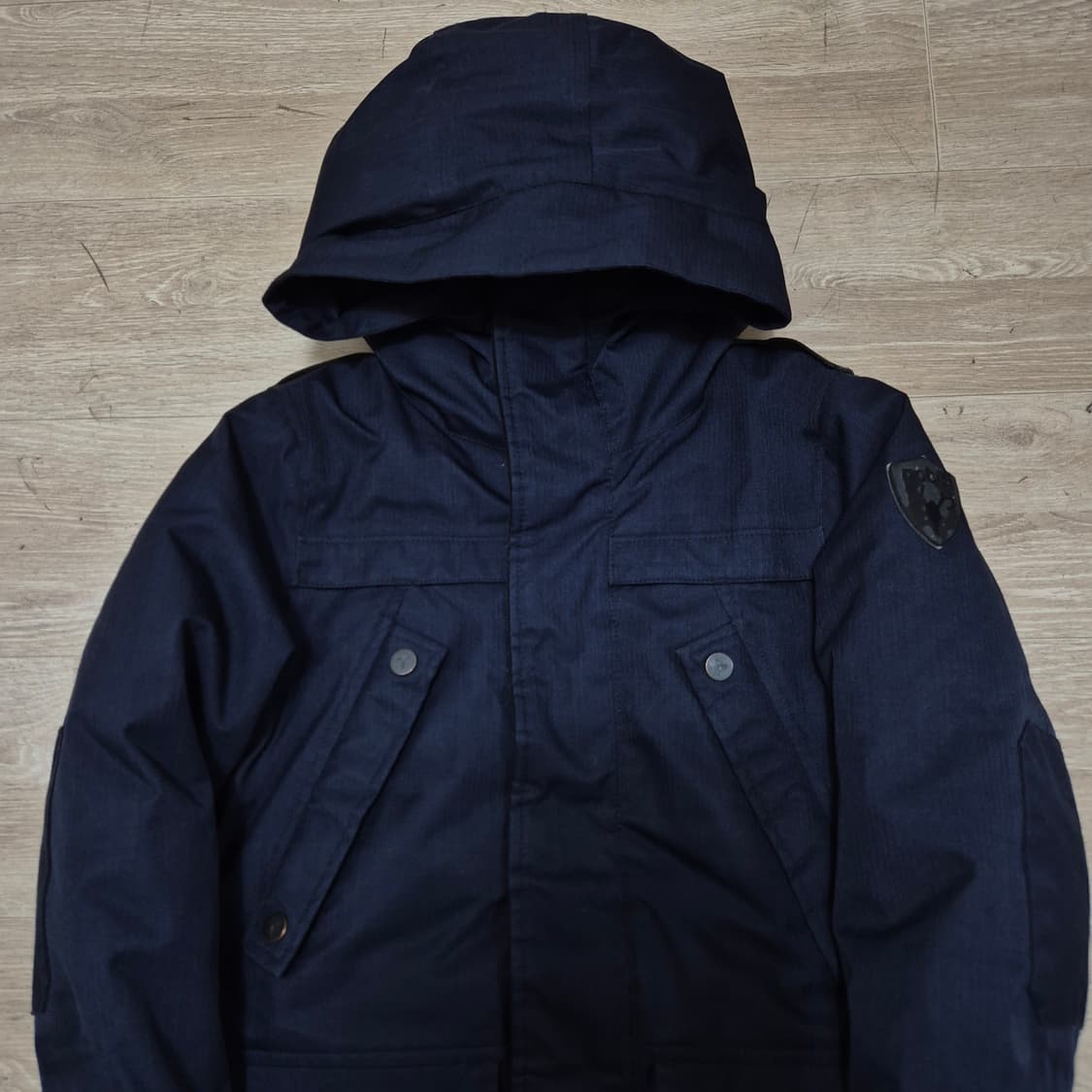 노비스 키즈 덕다운 사이드패치 후드 패딩 점퍼 (9-10세) 상품이미지2