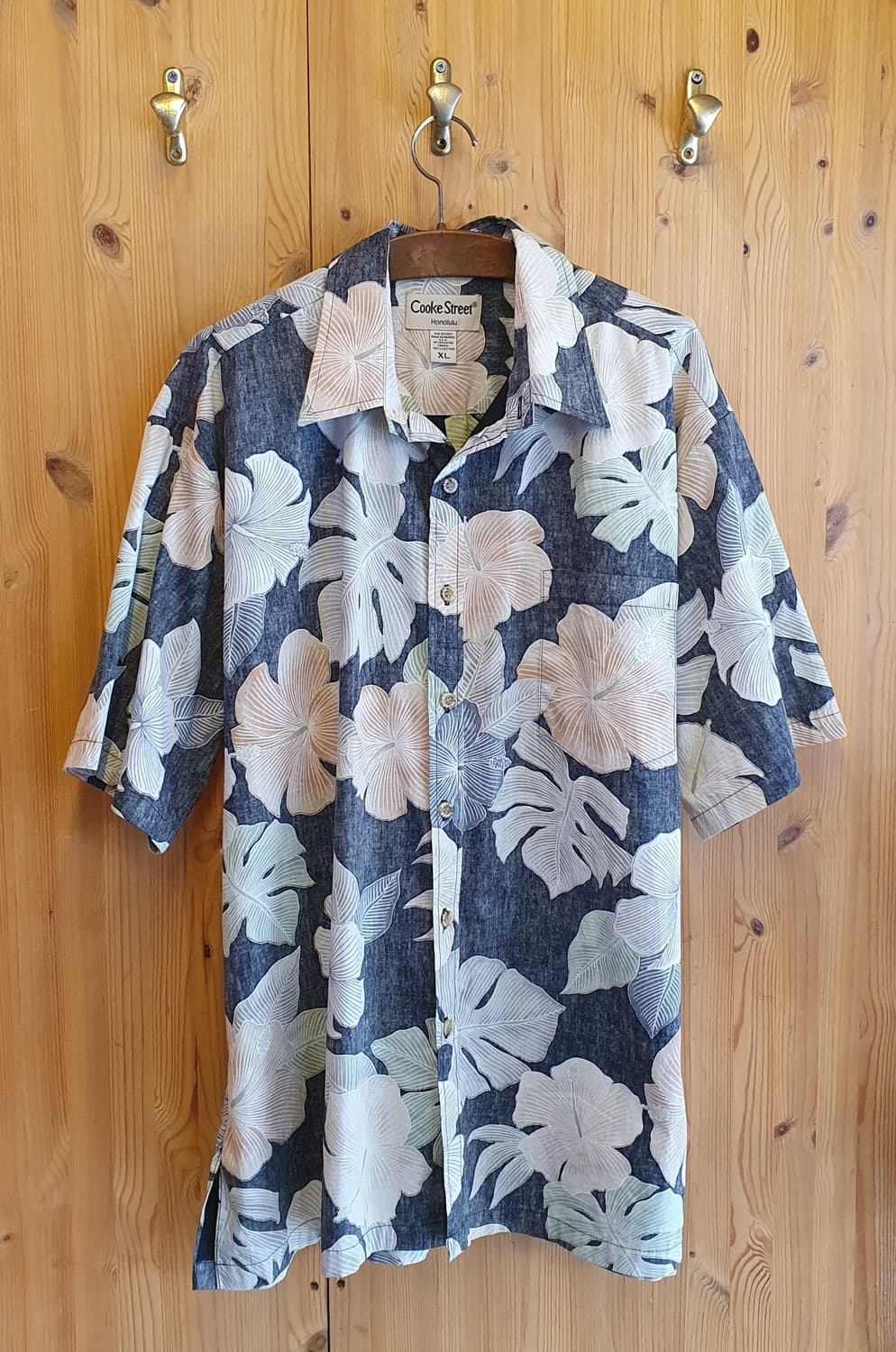 3XL(120).하와이안 셔츠(라이트블랙) 상품이미지1