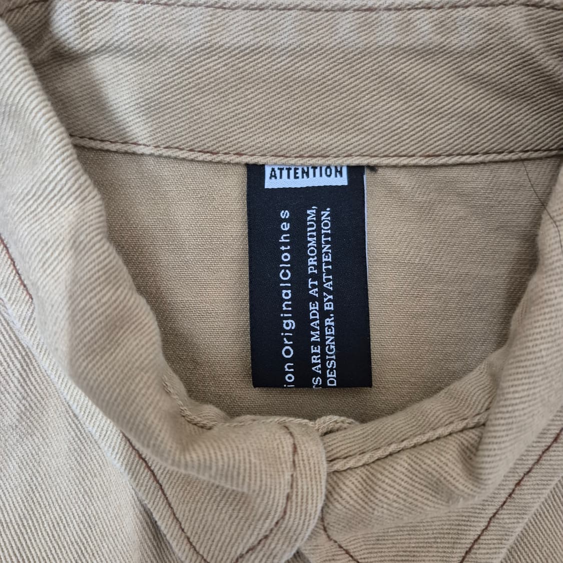 어텐션 빈티지 펑크 패치 워크웨어 오버핏 셔츠 상품이미지6