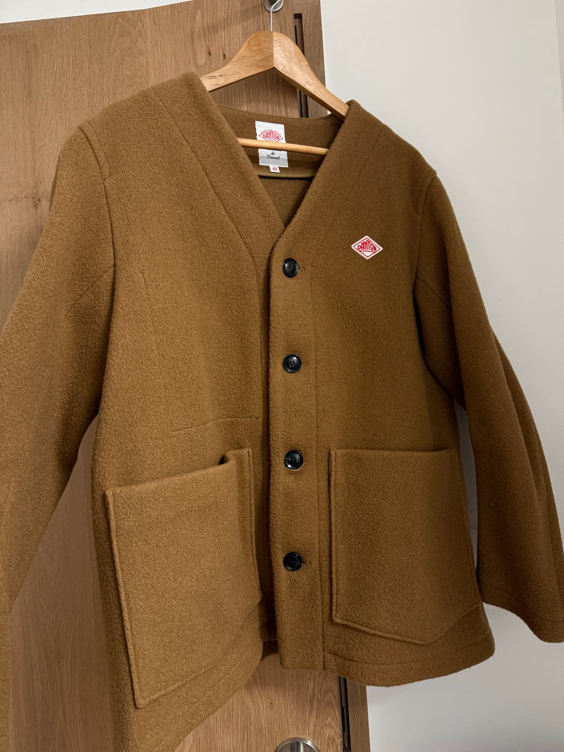 DANTON 단톤 울 모사 브이넥 자켓 / 카멜 (정가 31.8) 상품이미지2