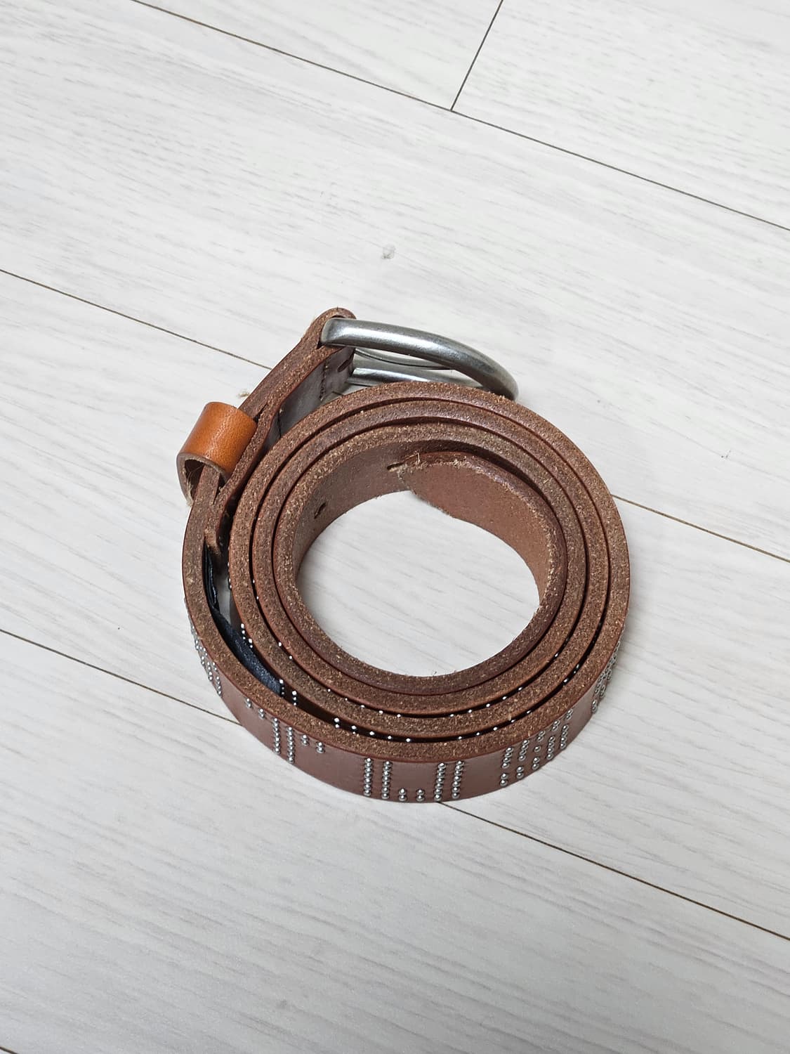 스투시 스터드 브라운 벨트 S M 상품이미지1