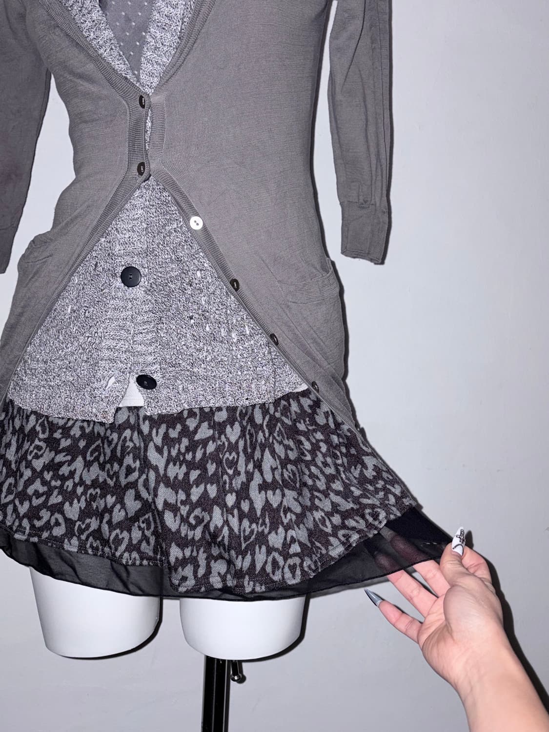 공겜여주 6pcs 코디세트 (멜란지, 뮤트, 차콜- 도트, 호피, 프릴) 상품이미지3