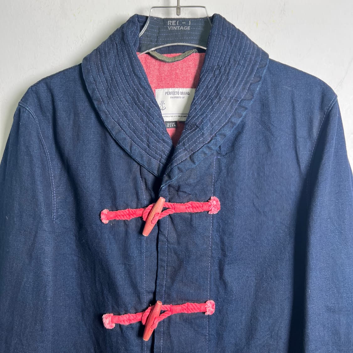 Schott perfecto 쇼트 퍼펙토 네이비 데님 더플 토글 자켓 S 상품이미지5