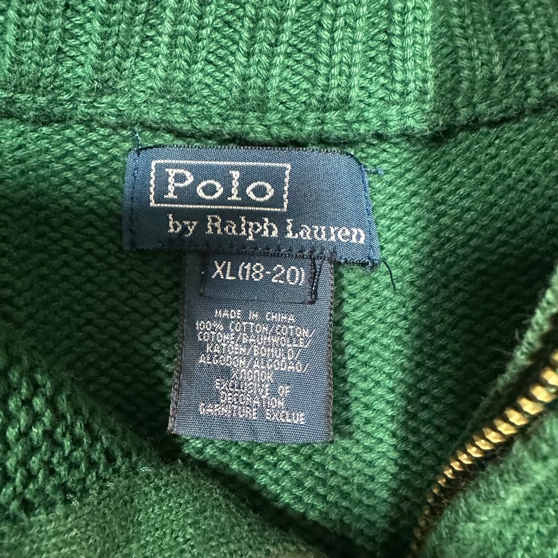 ✨ (바배) 폴로 랄프로렌 하프 집업 니트 (18-20) 상품이미지3