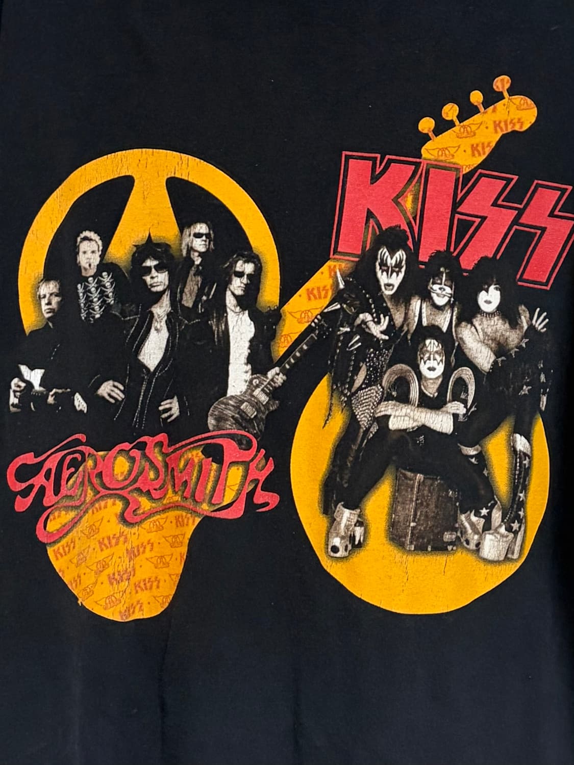 03/04 kiss aerosmith usa 투어 빈티지 밴드 티 Xl 상품이미지1