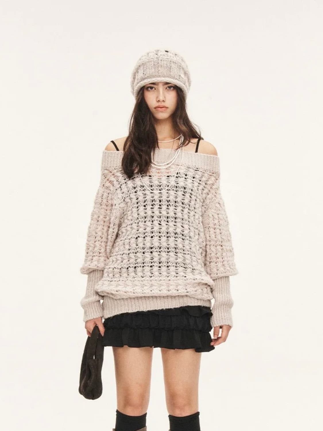 (구해요) 쓰리타임즈 mellow 멜로우 탑/비니 상품이미지1