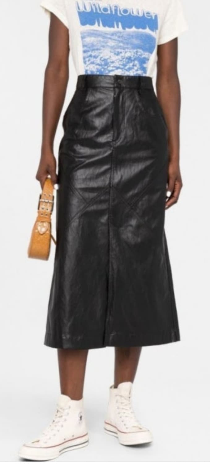 이자벨마랑 롱스커트 여성치마 28 세실리아 페이커 레더 WM19 상품이미지7