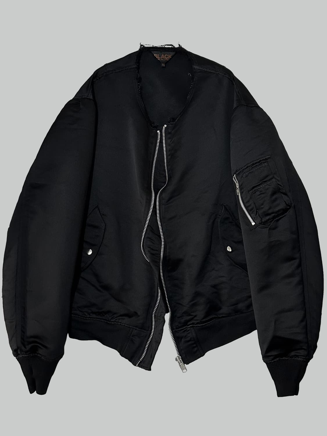 꼼데가르송 블랙 축융 폴리 ma-1 상품이미지2