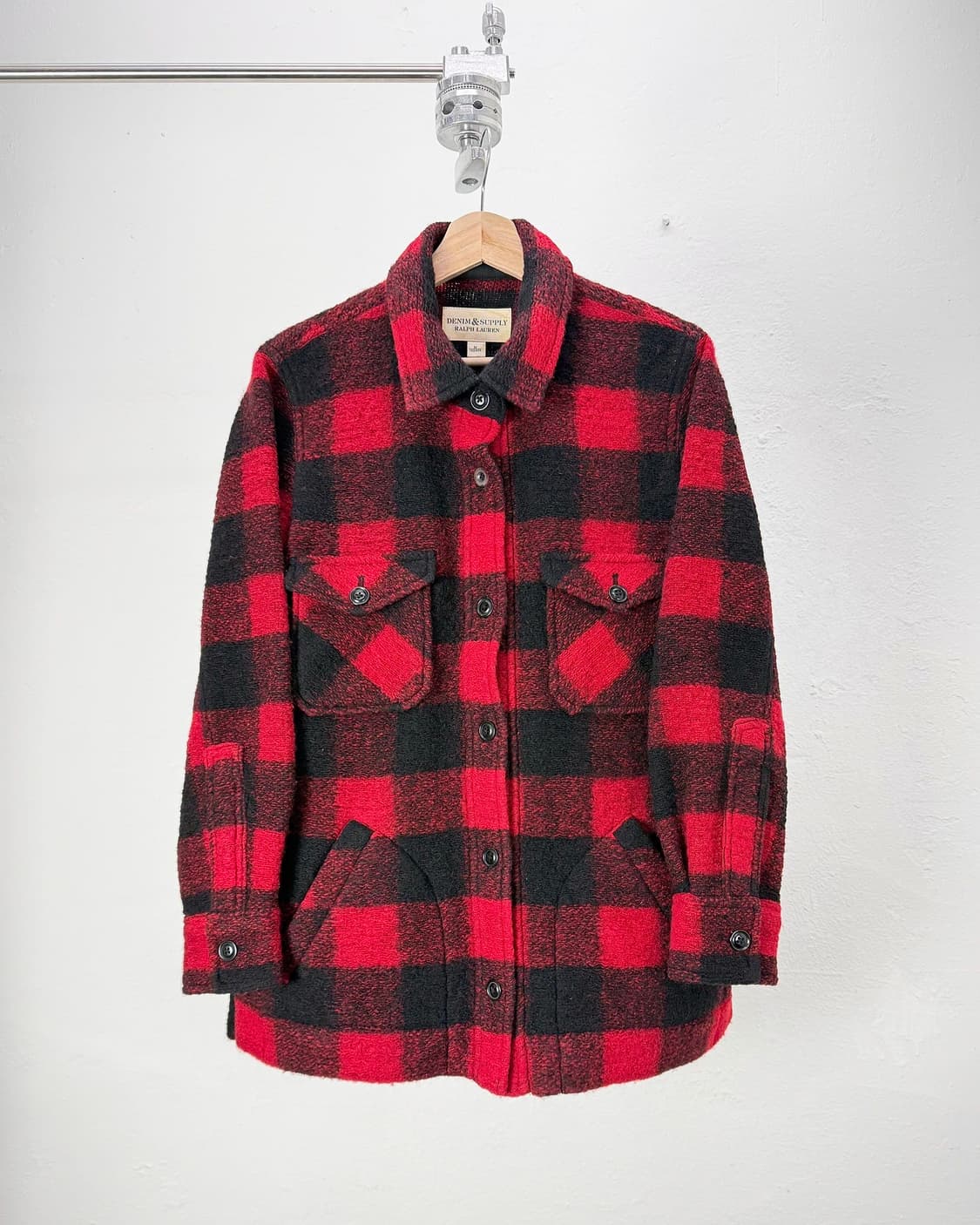 데님 앤 서플라이 랄프 로렌 체스보드 투포켓 울 셔츠 자켓 상품이미지1
