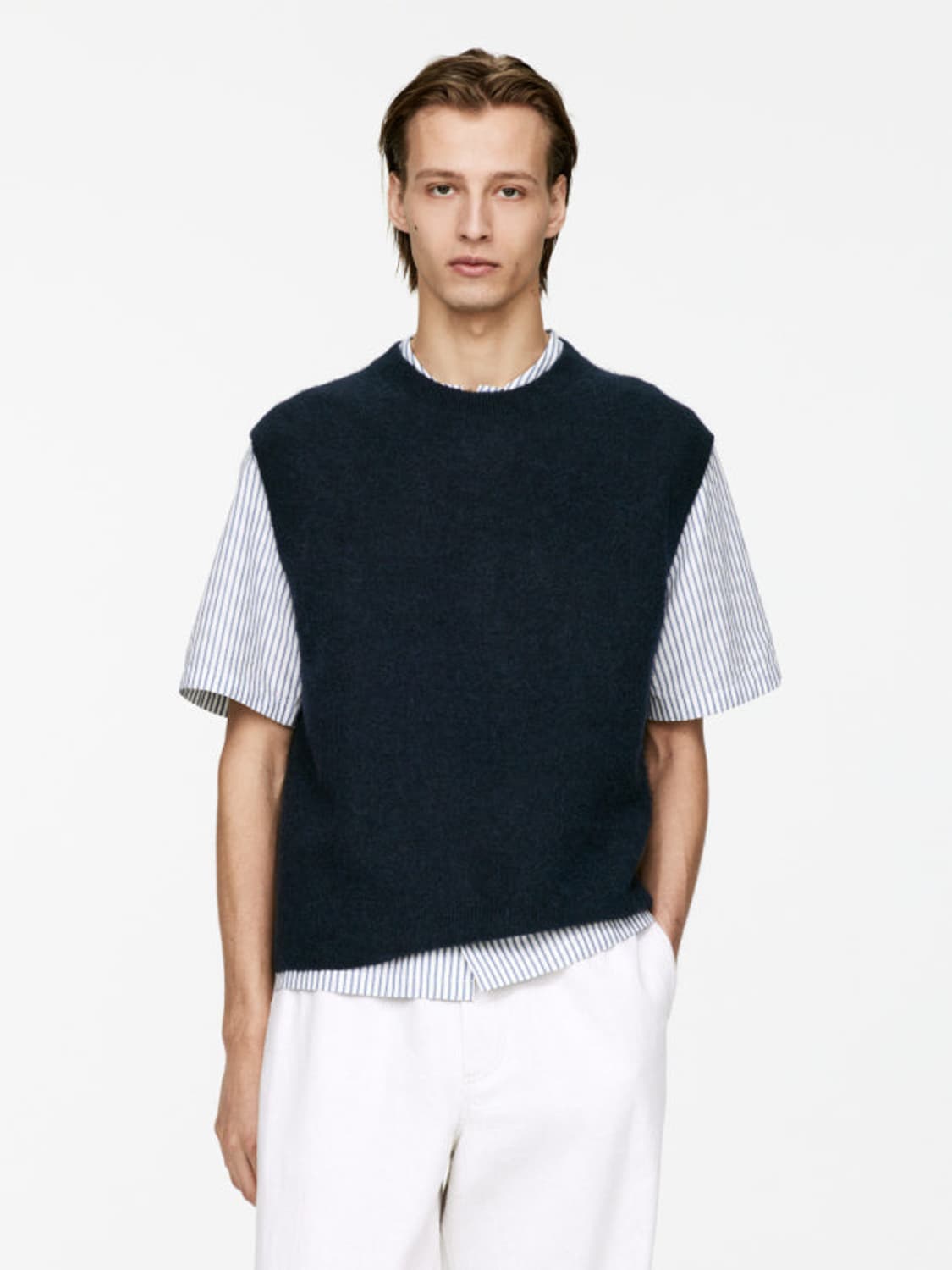 아르켓 니티드 알파카 베스트 모헤어 니트 베스트 상품이미지3