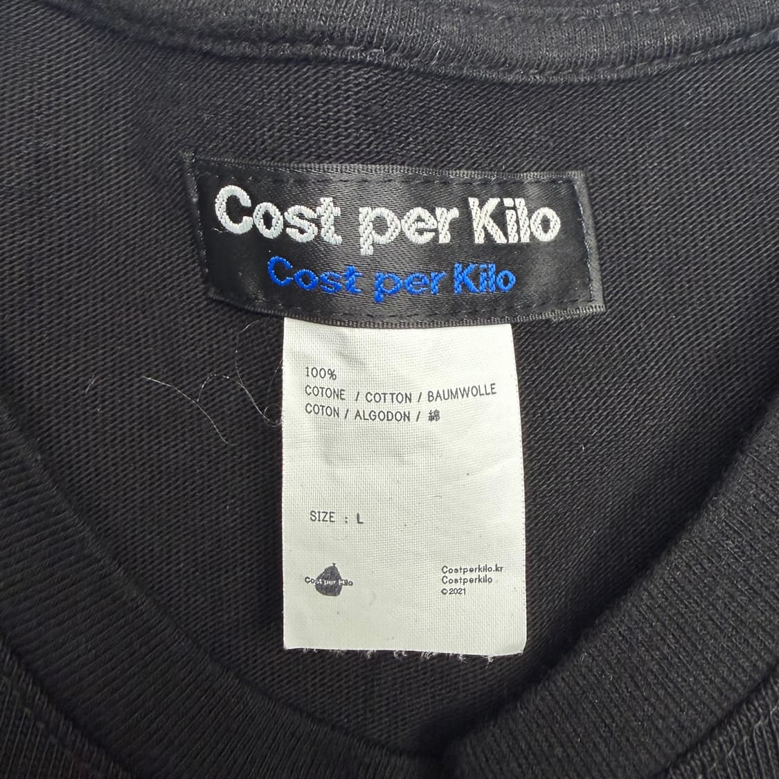 코스트퍼킬로 블랙 프린팅 롱슬리브 L 상품이미지7