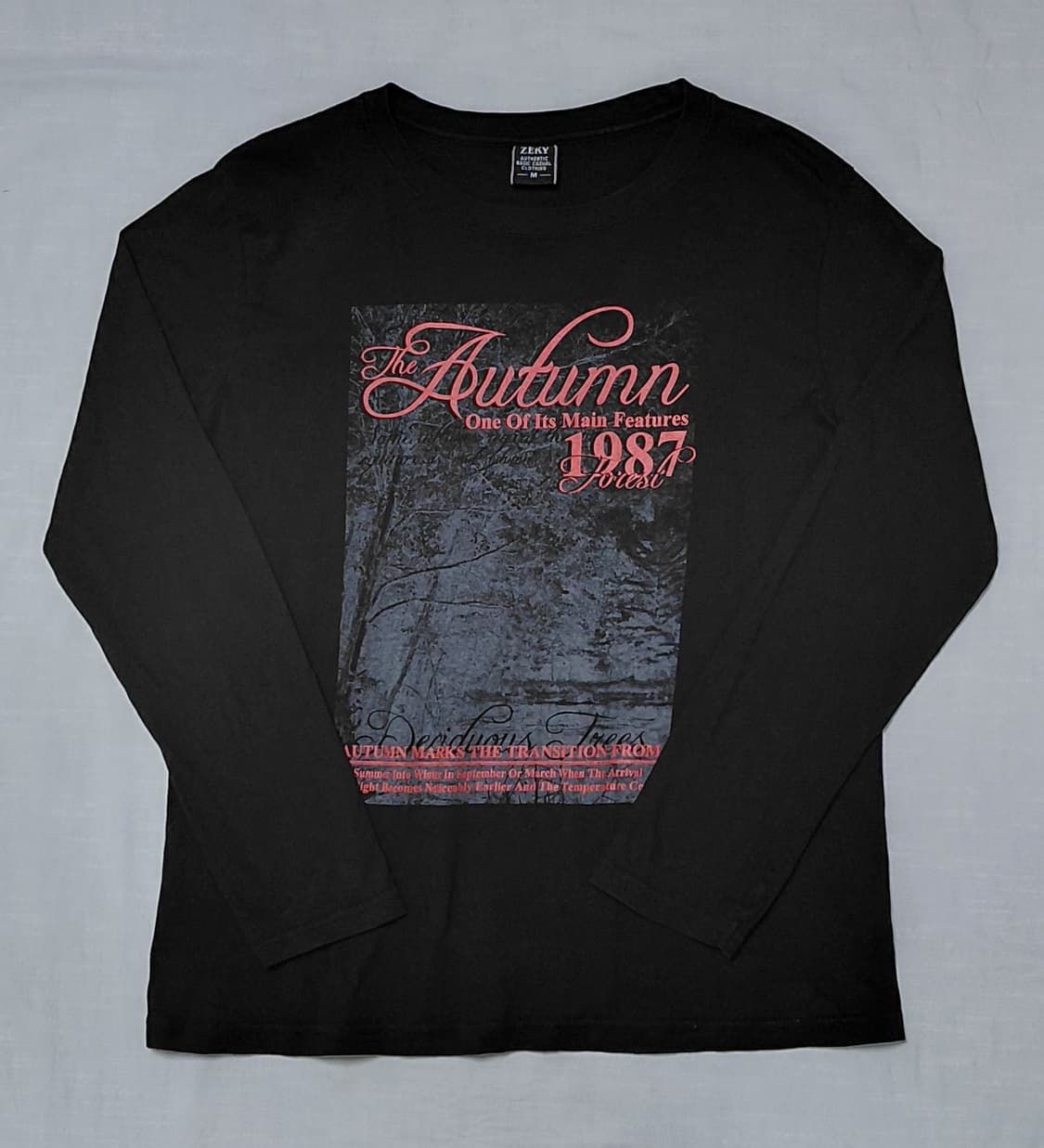 ZEKY 오텀 그래픽 롱 슬리브 티셔츠 (사이즈 M) 상품이미지1