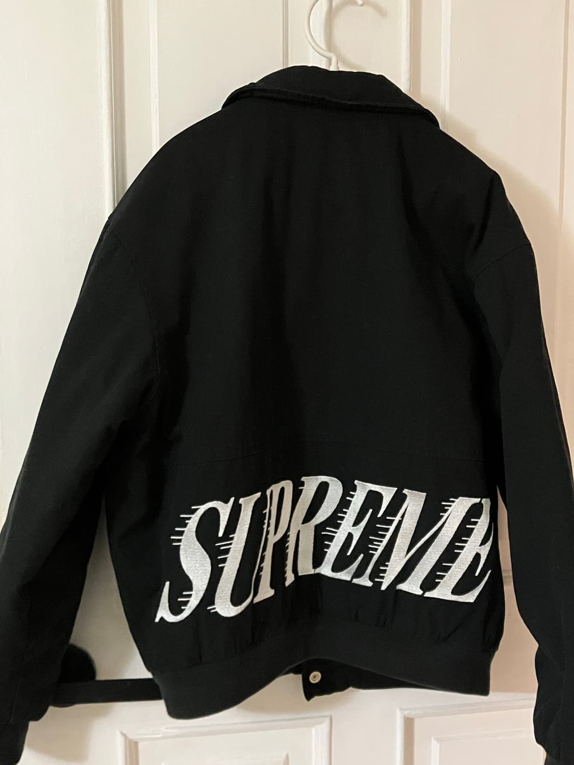20s/s Supreme 슈프림 트윌 바시티 자켓 블랙 상품이미지2