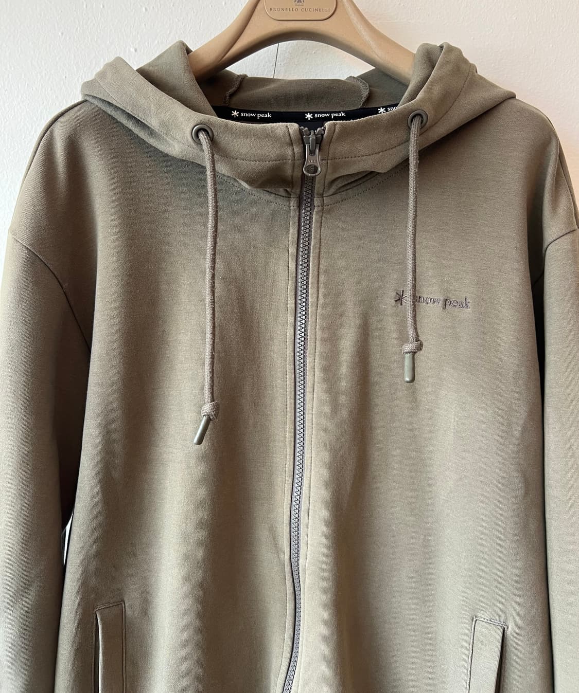 스노우피크 남성 카키 코튼 후드집업점퍼  상품이미지2