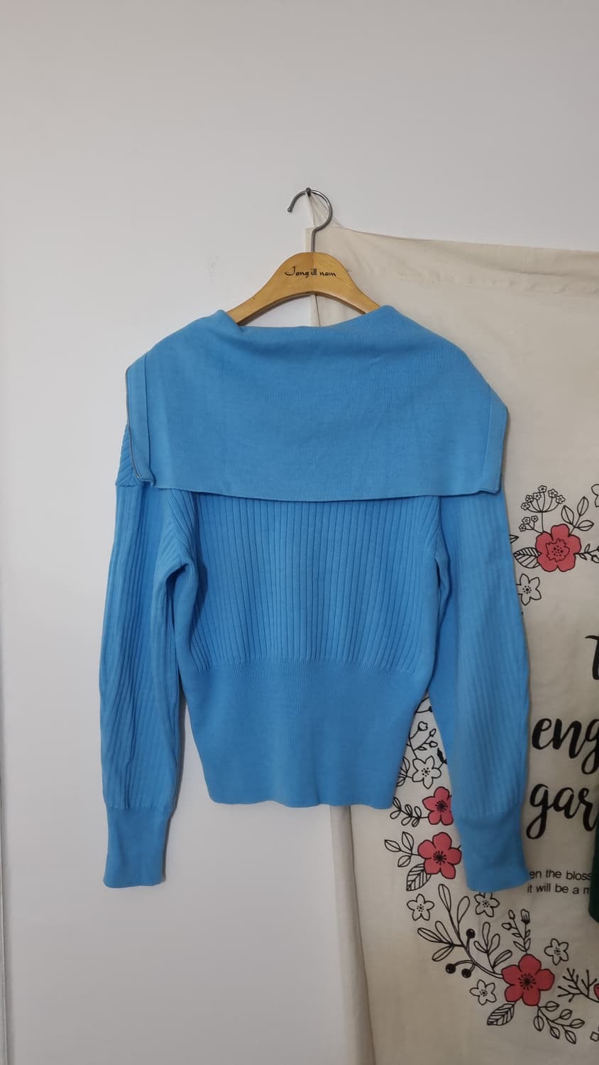 SYSTEM 세일러 칼라 볼드 리브 니트 점퍼 상품이미지4